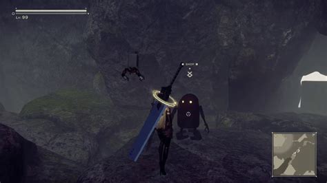 NieR: Automata Fusing a Diamond Weapon Attack Up +8 Chip.